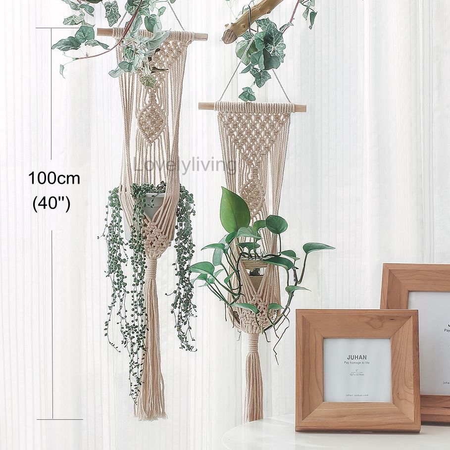 plant hanging frame Bohemian Nordic Macrame Plant Hanger – Plants n' Crafts