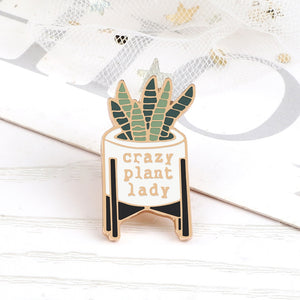 Open image in slideshow, Crazy Plant Lady Brooch
