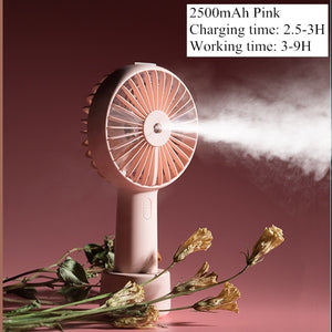 Open image in slideshow, Portable Water Mist Handheld Mini Fan
